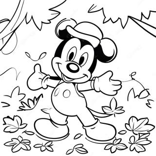 Pagina Para Colorir Do Mickey Mouse Nas Folhas De Outono 10468-8590