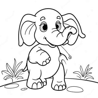 Pagina Para Colorir Do Elefante Bebado Brincalhao 10498-8616