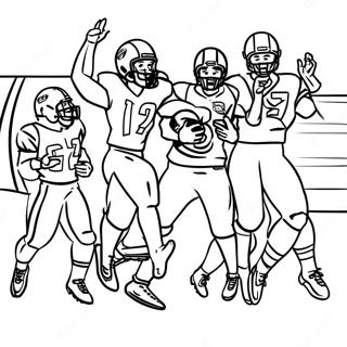 Pagina Para Colorir De Jogadores De Futebol Celebrando Touchdown 10518-8630