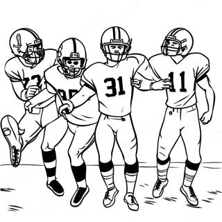 Pagina Para Colorir De Jogadores De Futebol Celebrando Touchdown 10518-8631