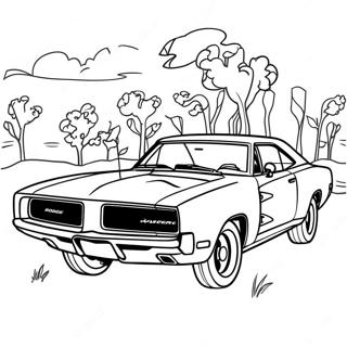 Pagina Para Colorir Do Dodge Charger Classico 1051-838