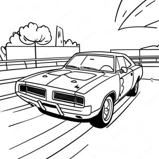 Pagina Para Colorir Da Acao De Corrida Do Dodge Charger 1052-843