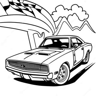 Pagina Para Colorir Da Acao De Corrida Do Dodge Charger 1052-844