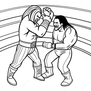 Pagina Para Colorir Do Confronto Epico De Lutadores Da Wwe 10548-8653