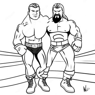 Pagina Para Colorir Do Confronto Epico De Lutadores Da Wwe 10548-8655