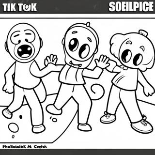 Pagina Para Colorir De Personagens Do Tik Tok Dancando 10578-8678