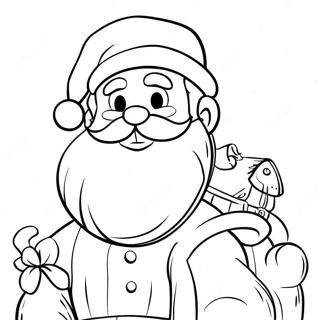 Pagina Para Colorir Do Papai Noel Retro 10608-8704