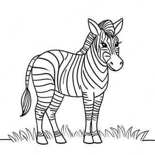 Zebra Com Listras Coloridas Pagina Para Colorir 10618-8709