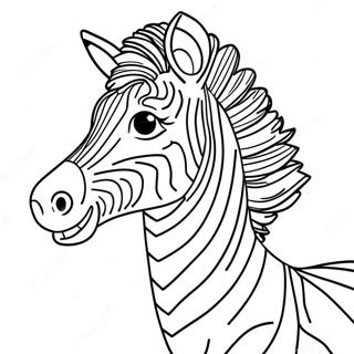 Zebra Com Listras Coloridas Pagina Para Colorir 10618-8710