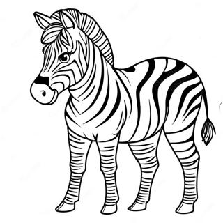 Zebra Com Listras Coloridas Pagina Para Colorir 10618-8711