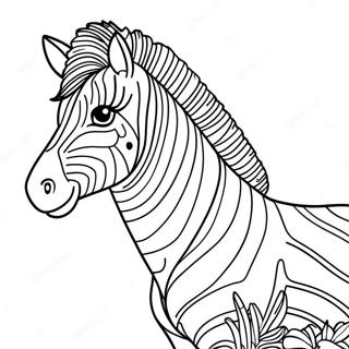 Zebra Com Listras Coloridas Pagina Para Colorir 10618-8712