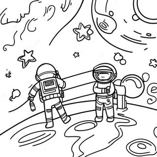 Pagina Para Colorir Da Cena Espacial Colorida Dos Astros 10688-8765