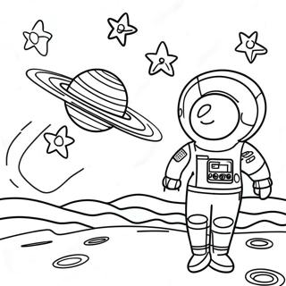 Pagina Para Colorir Da Cena Espacial Colorida Dos Astros 10688-8767