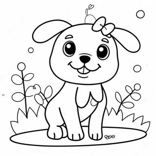 Cachorro Kawaii Páginas Para Colorir