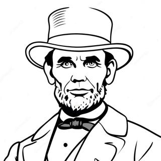 Pagina Para Colorir Abraham Lincoln Com Cartola 10758-8821