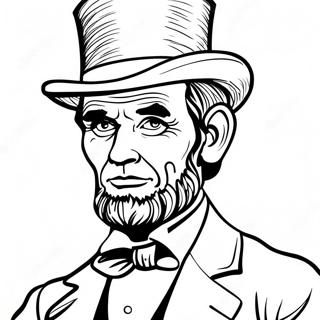 Pagina Para Colorir Abraham Lincoln Com Cartola 10758-8822