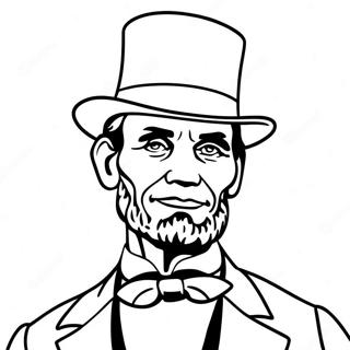 Pagina Para Colorir Abraham Lincoln Com Cartola 10758-8823