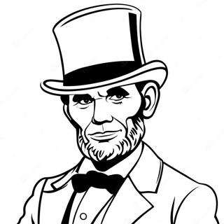 Pagina Para Colorir Abraham Lincoln Com Cartola 10758-8824