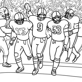 Pagina Para Colorir Jogadores De Futebol Celebrando Touchdown 10798-8853