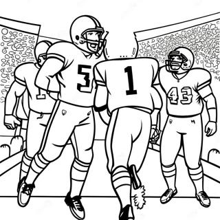 Pagina Para Colorir Jogadores De Futebol Celebrando Touchdown 10798-8854