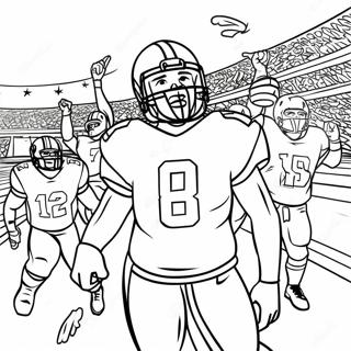 Pagina Para Colorir Jogadores De Futebol Celebrando Touchdown 10798-8856