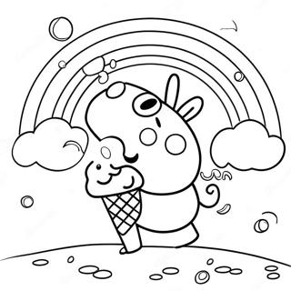 Pagina Para Colorir Da Peppa Pig Aproveitando Um Sorvete Arco Iris 10838-8888