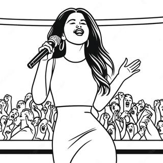 Pagina Para Colorir Da Selena Cantando No Palco 10978-8997