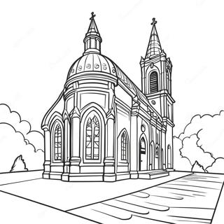 Pagina Para Colorir Da Bonita Fachada Da Igreja 11138-9133