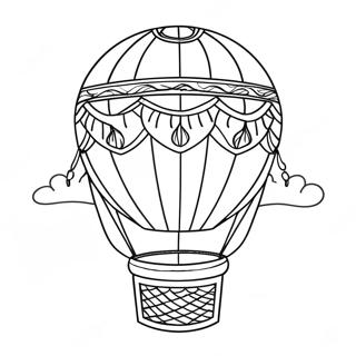 Pagina Para Colorir Do Balao De Ar Quente Colorido No Ceu 11148-9141