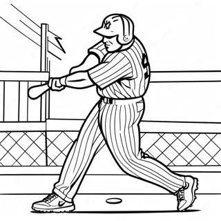 Pagina Para Colorir Do Jogador Dos Yankees Batendo 11168-9157