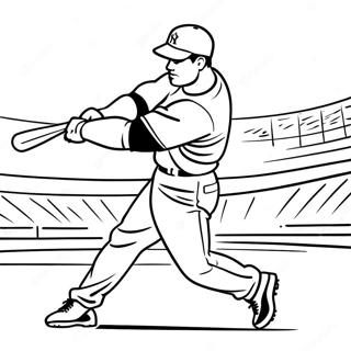 Pagina Para Colorir Do Jogador Dos Yankees Batendo 11168-9158