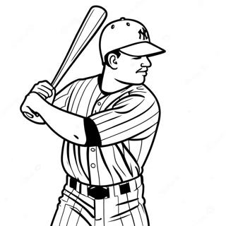 Pagina Para Colorir Do Jogador Dos Yankees Batendo 11168-9159