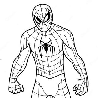 Pagina Para Colorir Do Spiderman Em Um Fantasia Assustadora 11178-9166