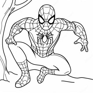 Pagina Para Colorir Do Spiderman Em Um Fantasia Assustadora 11178-9168