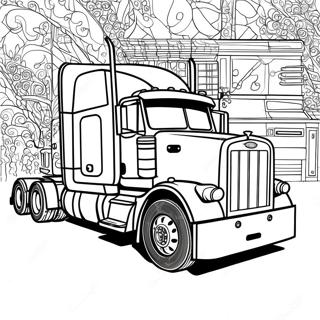 Caminhão Peterbilt Páginas Para Colorir