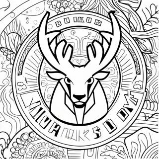 Pagina Para Colorir Do Logo Do Milwaukee Bucks 11247-9219