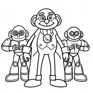 Pagina Para Colorir Do Malvado Dr Eggman Com Robos 11258-9232