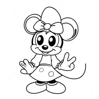 Pagina Para Colorir Da Minnie Mouse Fofa Com Laco 112-94