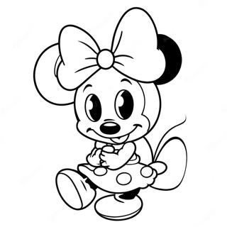 Pagina Para Colorir Da Minnie Mouse Fofa Com Laco 112-95