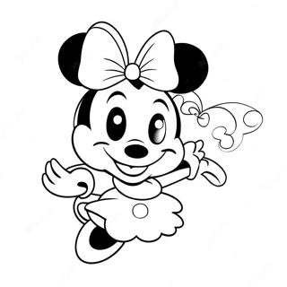 Pagina Para Colorir Da Minnie Mouse Fofa Com Laco 112-96