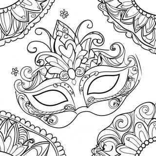 Pagina Para Colorir Da Mascara Festiva Do Mardi Gras 1132-905