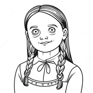 Pagina Para Colorir Da Wednesday Addams Assustadora 11448-9381