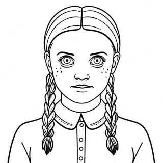 Pagina Para Colorir Da Wednesday Addams Assustadora 11448-9383