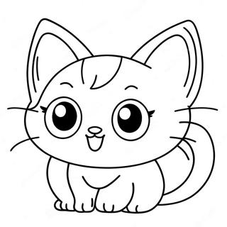 Pagina Para Colorir De Gato Anime Fofo Com Olhos Grandes 11478-9405