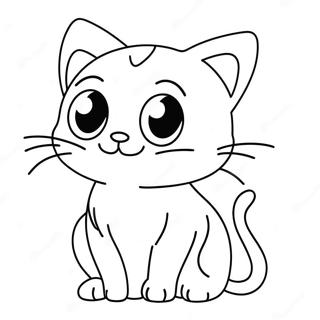 Pagina Para Colorir De Gato Anime Fofo Com Olhos Grandes 11478-9407