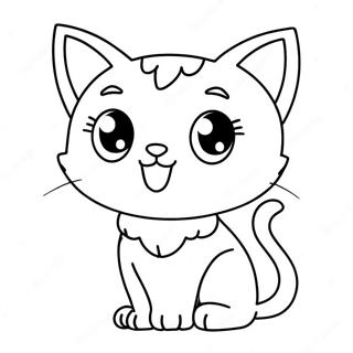 Pagina Para Colorir De Gato Anime Fofo Com Olhos Grandes 11478-9408