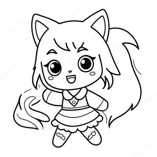 Pagina Para Colorir Da Fofo Garota Lobo Do Gacha Life 11518-9438