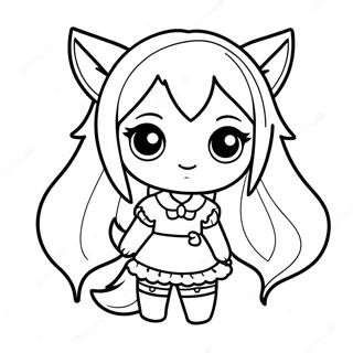 Pagina Para Colorir Da Fofo Garota Lobo Do Gacha Life 11518-9440