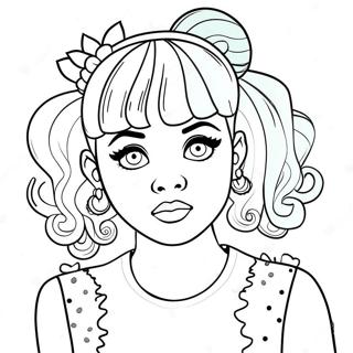 Pagina Para Colorir Da Melanie Martinez Com Cabelo Colorido 11528-9448