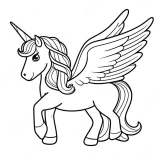 Pagina Para Colorir Do Unicornio Com Asas Coloridas 11557-9467